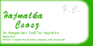 hajnalka csosz business card